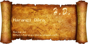 Harangi Dóra névjegykártya